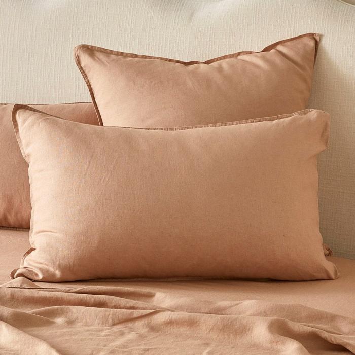 Pillowcases |  Vintage Washed Linen Hazelnut Pillowcases Bedlinen Pillowcases