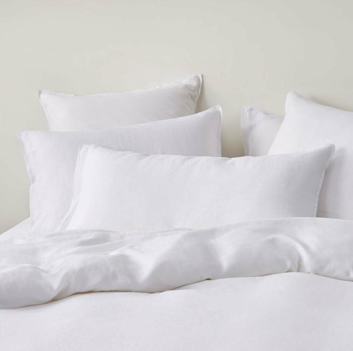 Pillowcases |  Vintage Washed Linen White Pillowcase Bedlinen Pillowcases