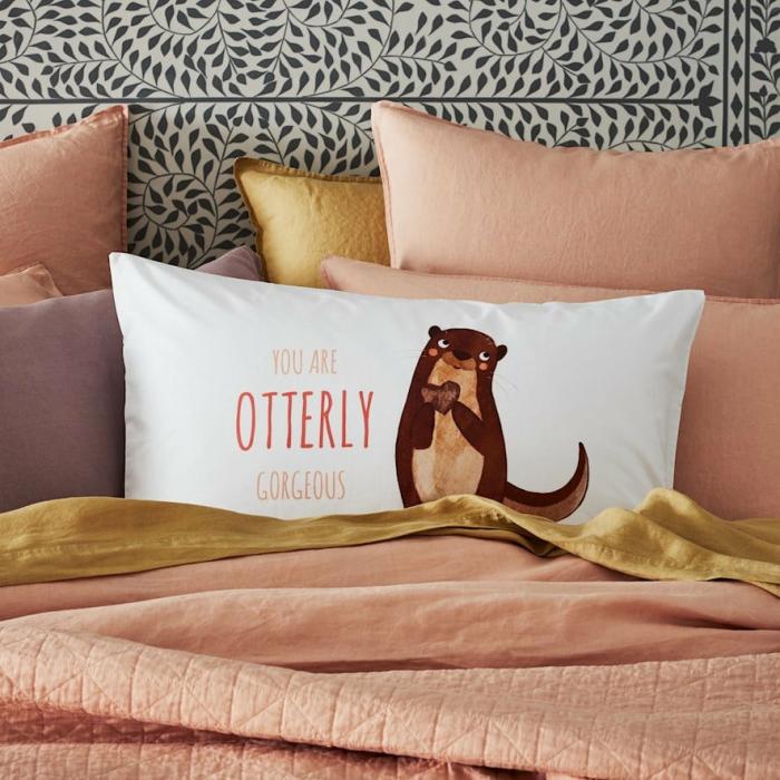 Pillowcases |  You Are Otterly Gorgeous White Pillowcase Bedlinen Pillowcases