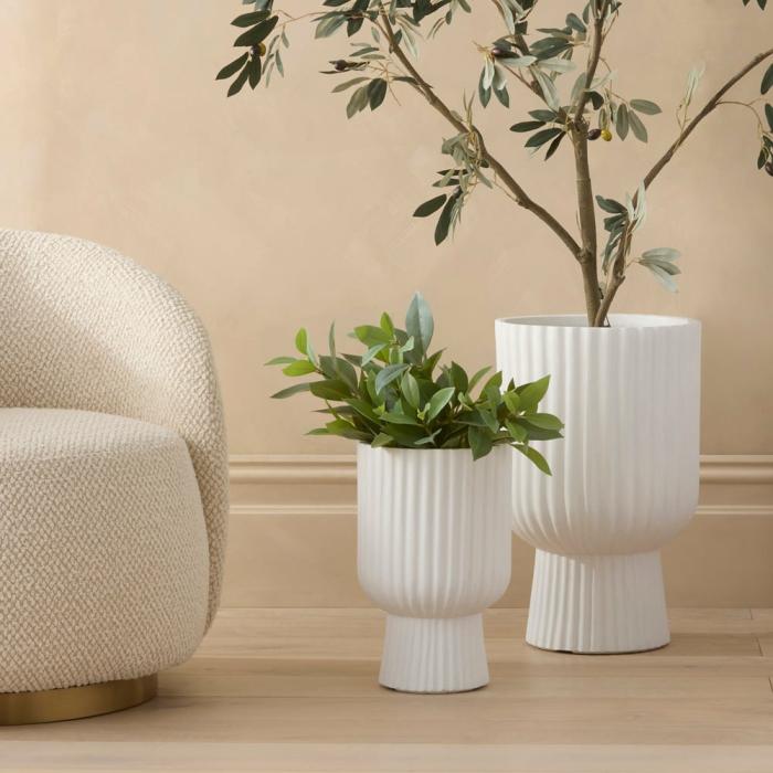 Pots, Vases & Plant Stands |  Apollo White Pot Home Styling Pots, Vases & Plant Stands