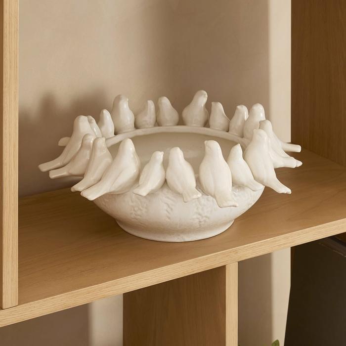 Pots, Vases & Plant Stands |  Bird Ivory Bowl Home Styling Pots, Vases & Plant Stands