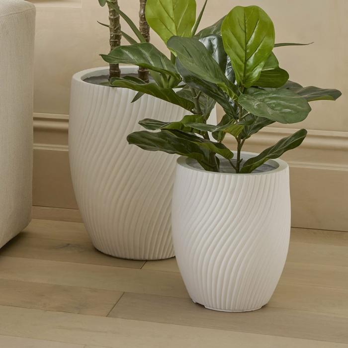 Pots, Vases & Plant Stands |  Burleigh White Twist Pot Home Styling Pots, Vases & Plant Stands