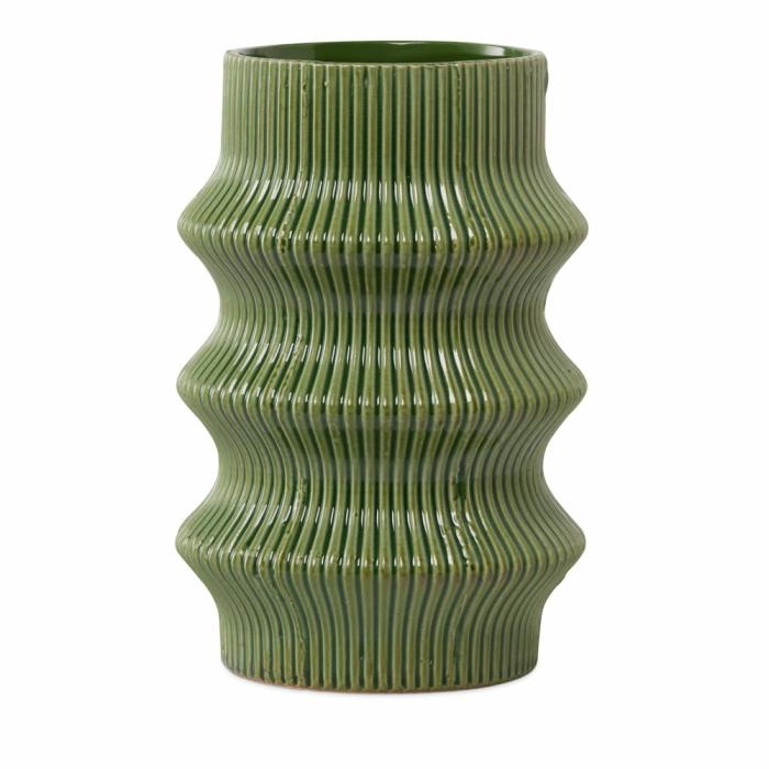 Pots, Vases & Plant Stands |  Citron Green Ripple Vase Home Styling Pots, Vases & Plant Stands