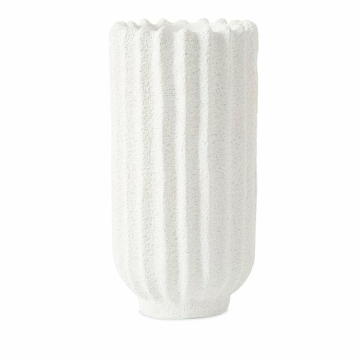 Pots, Vases & Plant Stands |  Coastal Ridge Off White Tall Vase Home Styling Pots, Vases & Plant Stands