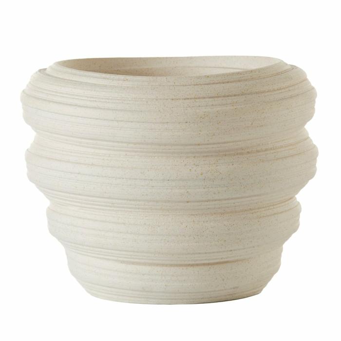 Pots, Vases & Plant Stands |  Coil Off White Pot Home Styling Pots, Vases & Plant Stands