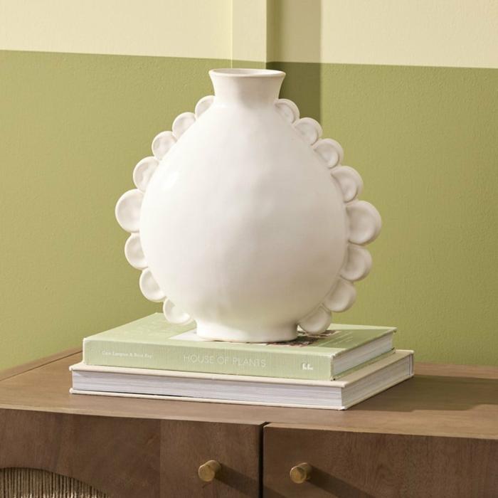 Pots, Vases & Plant Stands |  Cordoba White Round Vase Home Styling Pots, Vases & Plant Stands