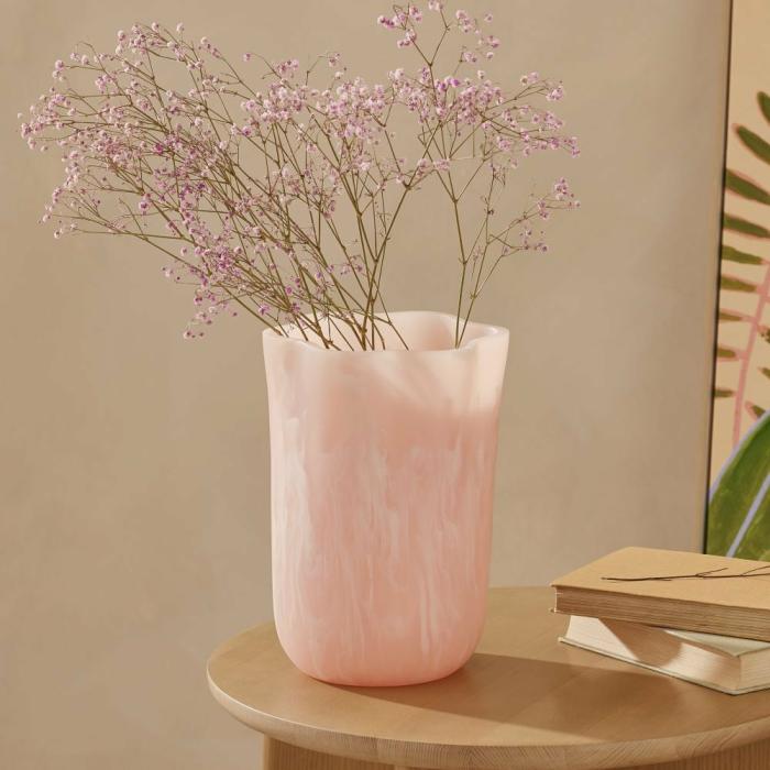 Pots, Vases & Plant Stands |  Dahlia Pink Resin Vase Home Styling Pots, Vases & Plant Stands