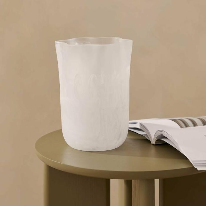 Pots, Vases & Plant Stands |  Dahlia White Resin Vase Home Styling Pots, Vases & Plant Stands