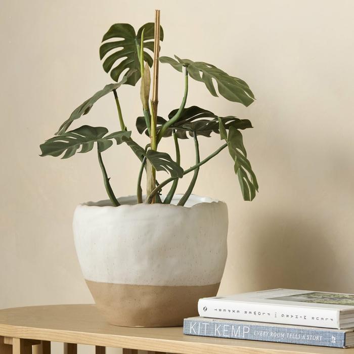 Pots, Vases & Plant Stands |  Elisa White & Natural Pot Home Styling Pots, Vases & Plant Stands