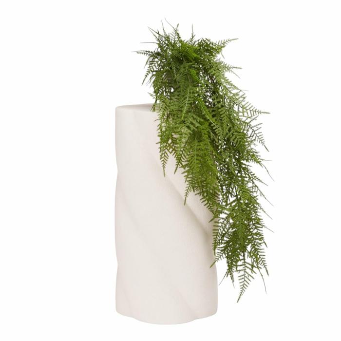 Pots, Vases & Plant Stands |  Elwood White Textured Column Plant Stand Home Styling Pots, Vases & Plant Stands