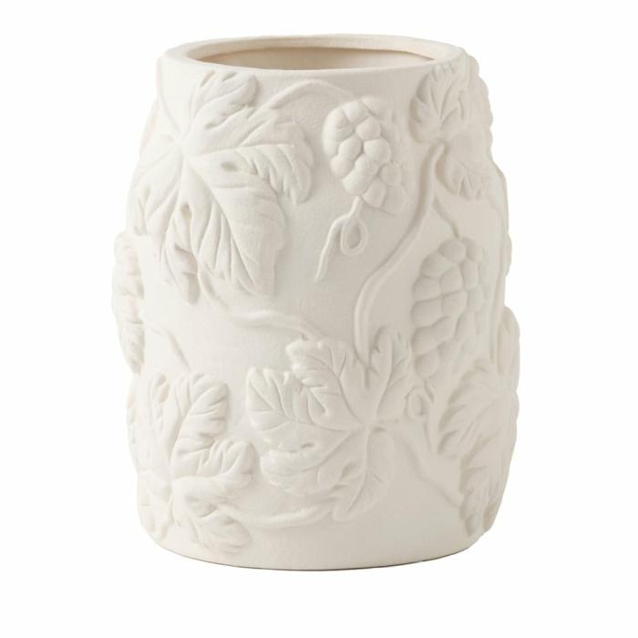 Pots, Vases & Plant Stands |  Embossed Botanica Off White Birds Vase Home Styling Pots, Vases & Plant Stands