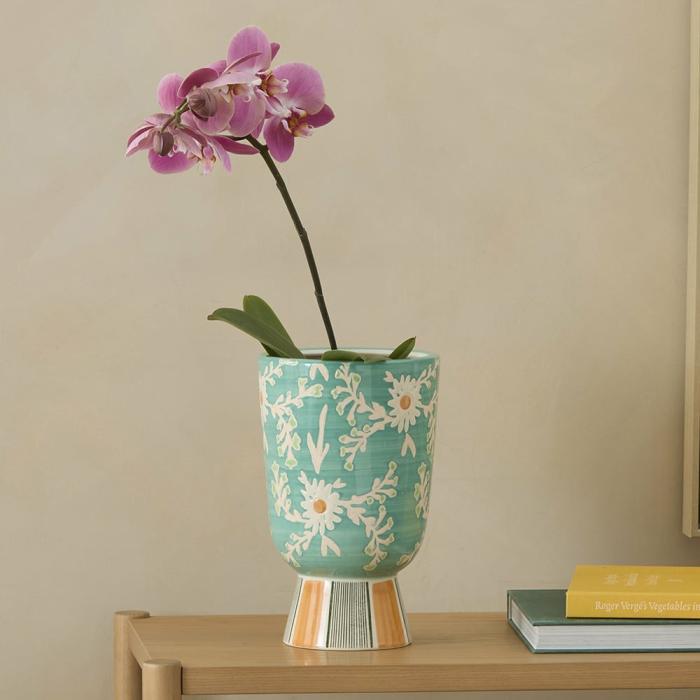 Pots, Vases & Plant Stands |  Fiore Teal Urn Vase Home Styling Pots, Vases & Plant Stands