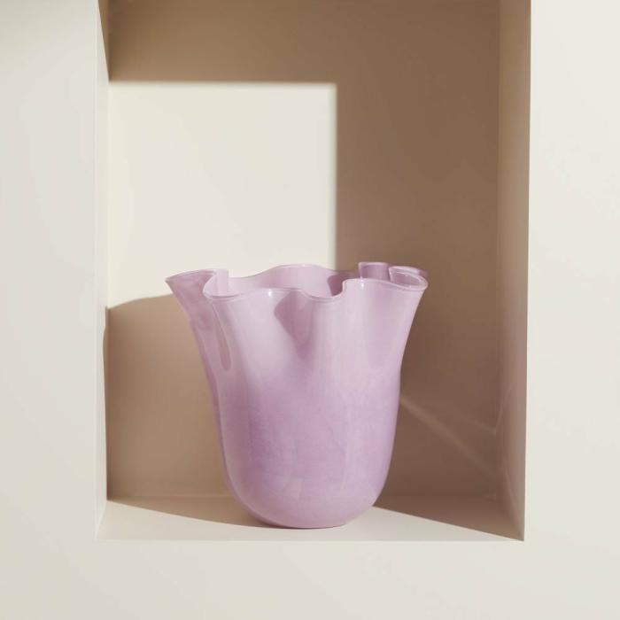 Pots, Vases & Plant Stands |  Fluted Violet Vase Home Styling Pots, Vases & Plant Stands