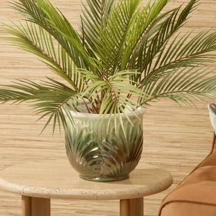 Pots, Vases & Plant Stands |  Lilah Gradient Green Leaf Pot Home Styling Pots, Vases & Plant Stands