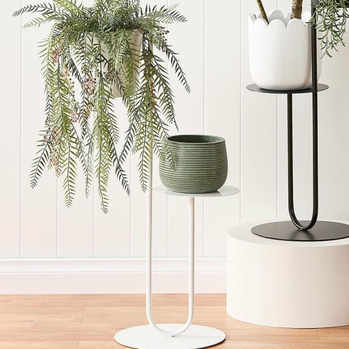 Pots, Vases & Plant Stands |  Madrid White Plant Stand Home Styling Pots, Vases & Plant Stands