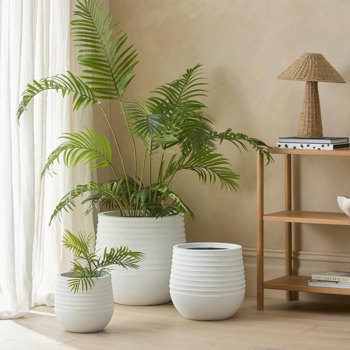 Pots, Vases & Plant Stands |  Marion Matte White Pot Home Styling Pots, Vases & Plant Stands