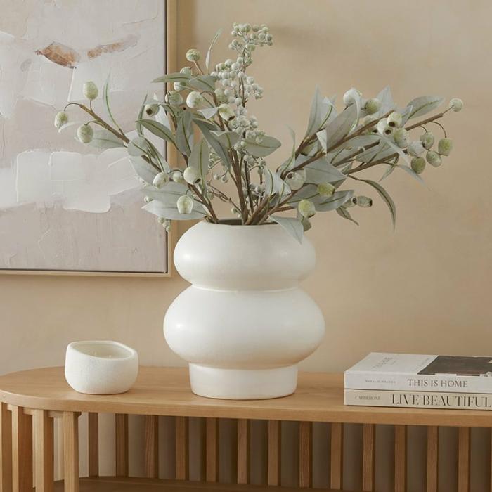 Pots, Vases & Plant Stands |  Rotunda Ivory Medium Vase Home Styling Pots, Vases & Plant Stands