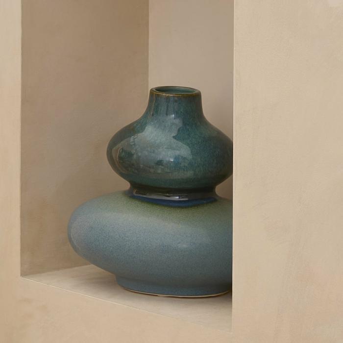 Pots, Vases & Plant Stands |  Rotunda Teal Vase Home Styling Pots, Vases & Plant Stands