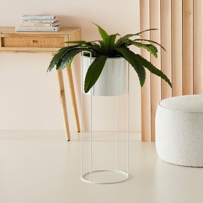 Pots, Vases & Plant Stands |  Santana White Gloss Plant Stand Home Styling Pots, Vases & Plant Stands