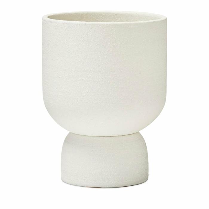 Pots, Vases & Plant Stands |  Textured White Sand Pot Home Styling Pots, Vases & Plant Stands