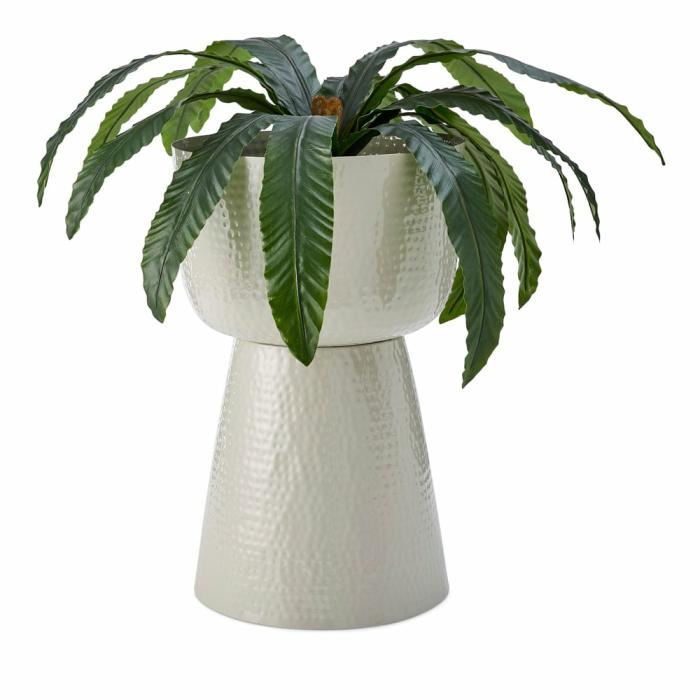 Pots, Vases & Plant Stands |  Verona Ecru Metal Plant Stand Home Styling Pots, Vases & Plant Stands