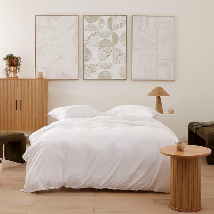 Quilt Covers |  Bamboo Linen White Quilt Cover Separates Bedlinen Quilt Covers