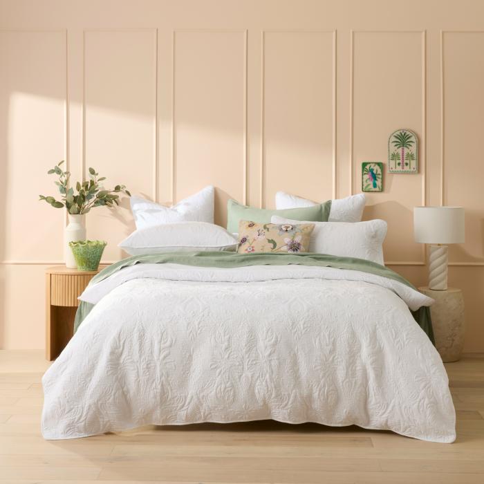 Quilt Covers |  Belle White Quilted Quilt Cover Separates Bedlinen Quilt Covers