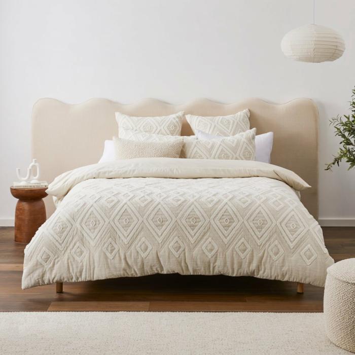 Quilt Covers |  Bengal Tufted Natural Quilted Quilt Cover Separates Bedlinen Quilt Covers