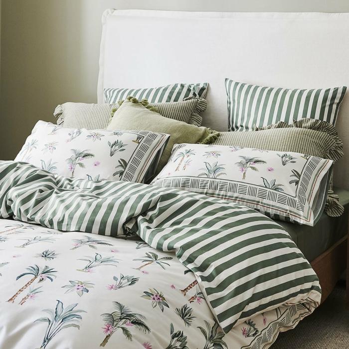 Quilt Covers |  Botanical Garden Green Quilt Cover Set + Separates Bedlinen Quilt Covers