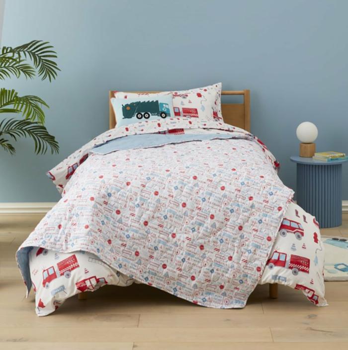 Quilt Covers & Coverlets |  Charlie Transport Rescue Crew Coverlet Kids Bedlinen Quilt Covers & Coverlets