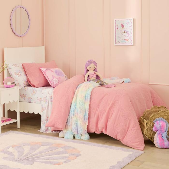 Quilt Covers & Coverlets |  Shell Coral Quilted Quilt Cover Set Kids Bedlinen Quilt Covers & Coverlets