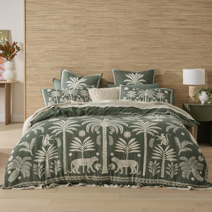 Quilt Covers |  Global Traveller Thyme Jacquard Quilt Cover Separates Bedlinen Quilt Covers