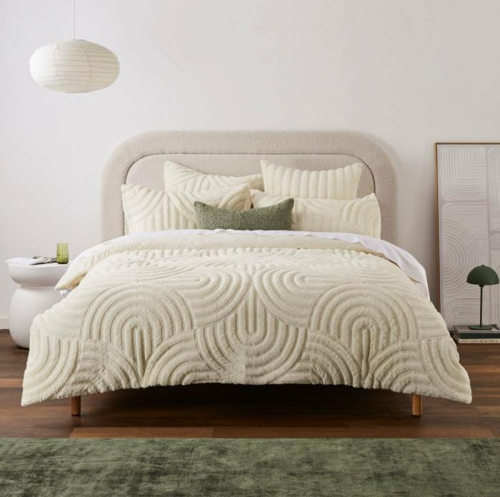 Quilt Covers |  Horizon Faux Fur Cream Quilt Cover Separates Bedlinen Quilt Covers