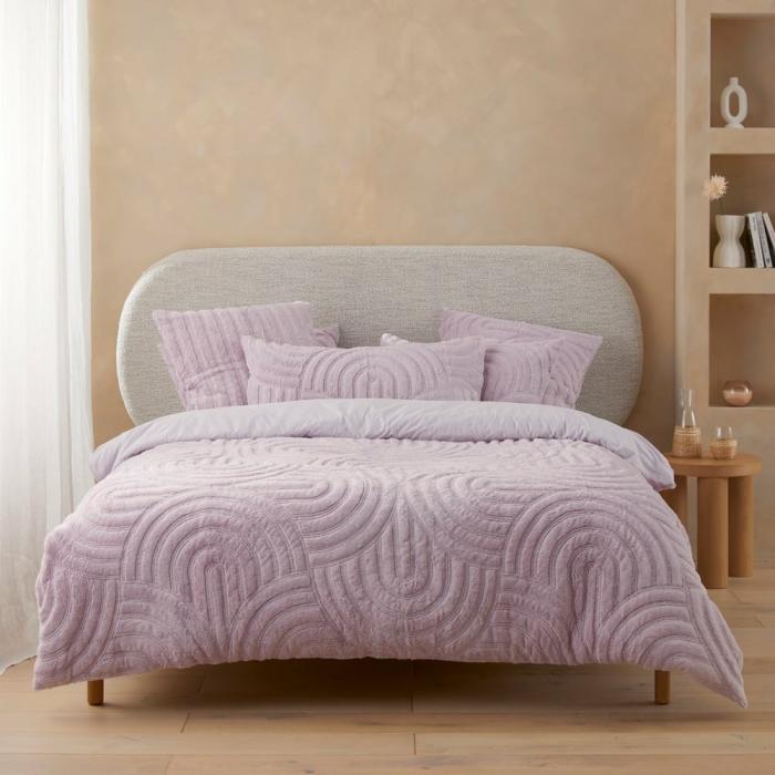 Quilt Covers |  Horizon Faux Fur Lilac Hint Quilt Cover Separates Bedlinen Quilt Covers