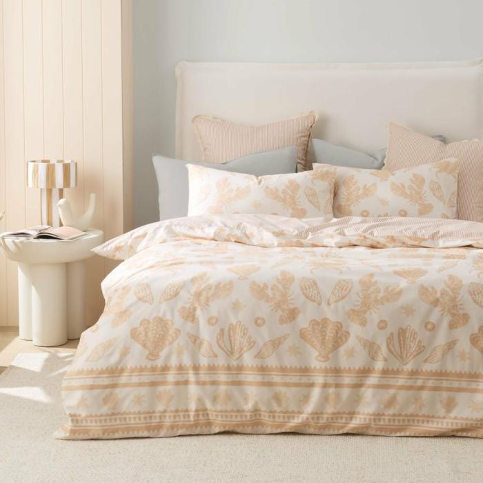 Quilt Covers |  Kirra Pale Peach Quilt Cover Set Bedlinen Quilt Covers