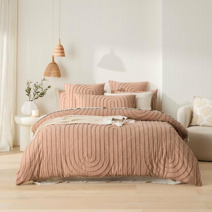 Quilt Covers |  Kori Nougat Tufted Quilt Cover Separates Bedlinen Quilt Covers