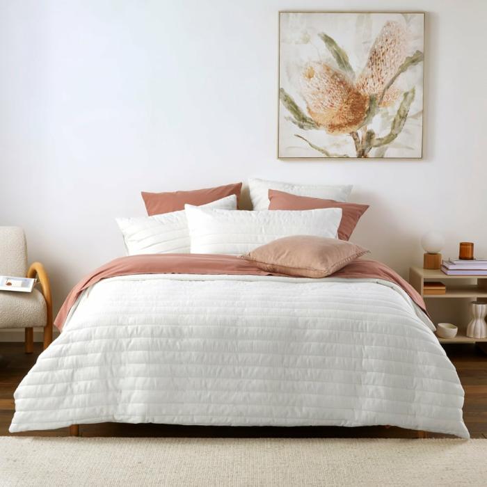 Quilt Covers |  Nala Cream Quilted Quilt Cover Separates Bedlinen Quilt Covers