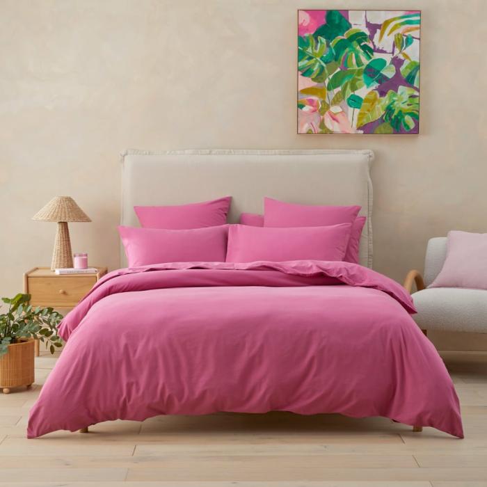 Quilt Covers |  Stonewashed Cotton Boysenberry Quilt Cover Separates Bedlinen Quilt Covers