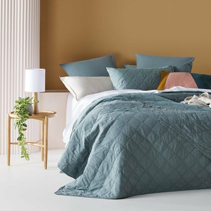 Quilt Covers |  Stonewashed Cotton Sage Quilted Coverlet Separates Bedlinen Coverlets