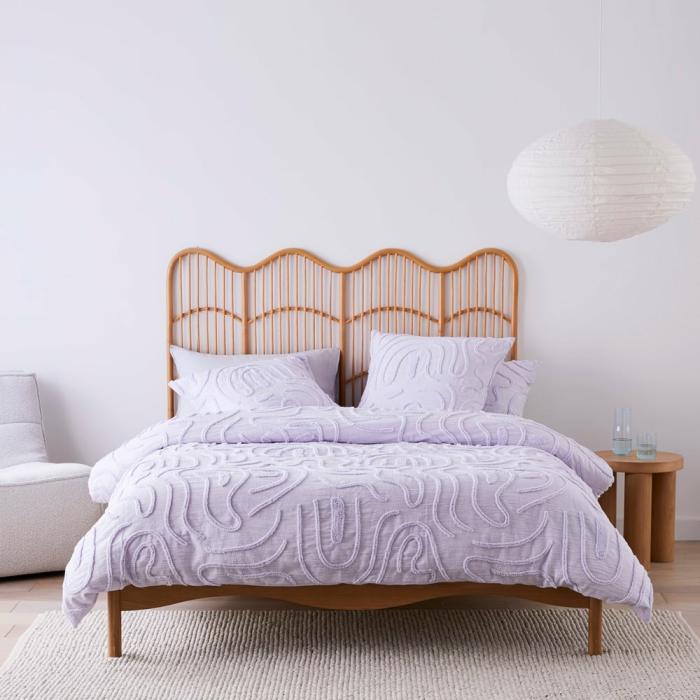 Quilt Covers |  Swirl Lilac Tufted Quilt Cover Separates Bedlinen Quilt Covers