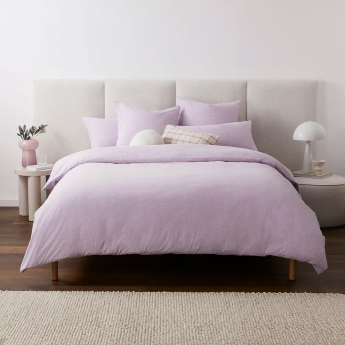 Quilt Covers |  Ultra Soft Jersey Lilac Marle Quilt Cover Separates Bedlinen Quilt Covers