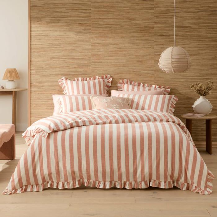 Quilt Covers |  Willow Ruffle Clay Quilt Cover Set + Separates Bedlinen Quilt Covers