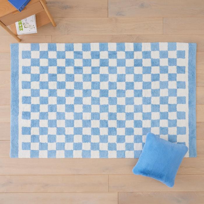 Rugs & Play Mats |  Blue Check Decorative Rug Kids Decor Rugs & Play Mats