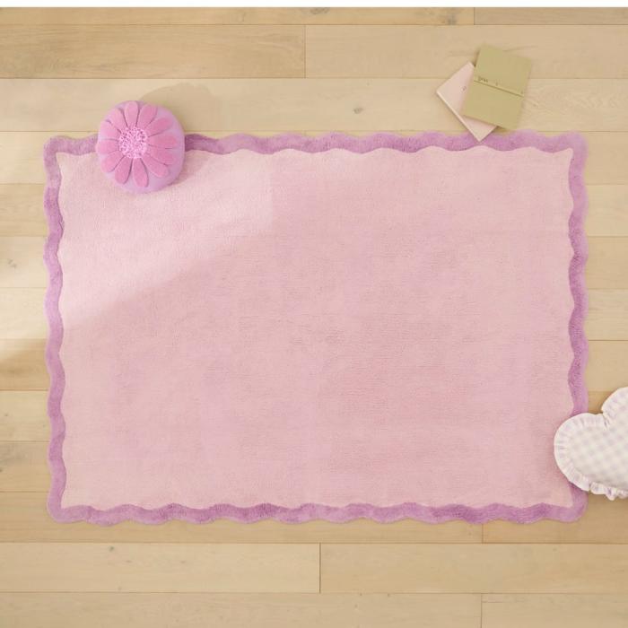 Rugs & Play Mats |  Lilac Wavey Edge Rug Kids Decor Rugs & Play Mats