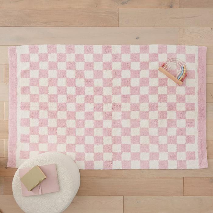 Rugs & Play Mats |  Pink Check Decorative Rug Kids Decor Rugs & Play Mats