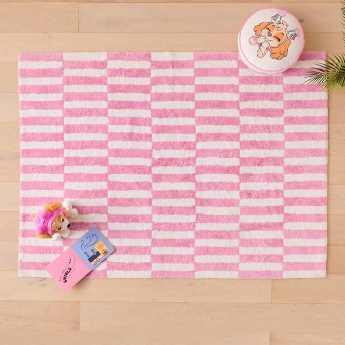 Rugs & Play Mats |  Pink & White Check Tufted Rug Kids Decor Rugs & Play Mats