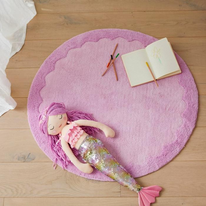 Rugs & Play Mats |  Reece Lilac Scallop Rug Kids Decor Rugs & Play Mats