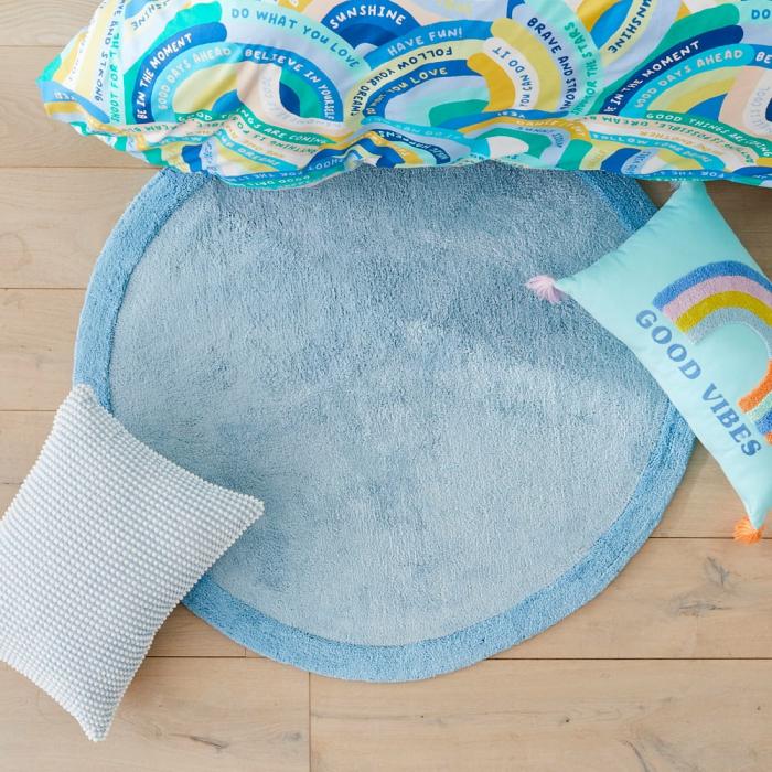 Rugs & Play Mats |  Reece Pale Blue Round Rug Kids Decor Rugs & Play Mats