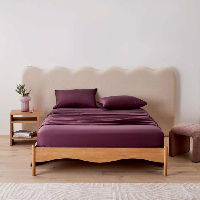 Sheets |  600Tc Bamboo Cotton Bordeaux Sheet Set Bedlinen Sheets