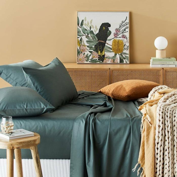 Sheets |  600Tc Bamboo Cotton Sage Sheet Set Bedlinen Sheets